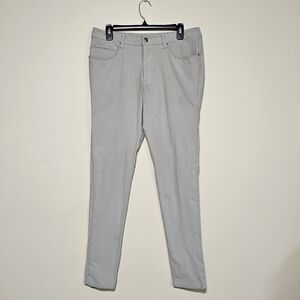 Lululemon ABC Slim Fit Pants Light Gray Men's 5 Pocket Pant Warpstreme Size 32